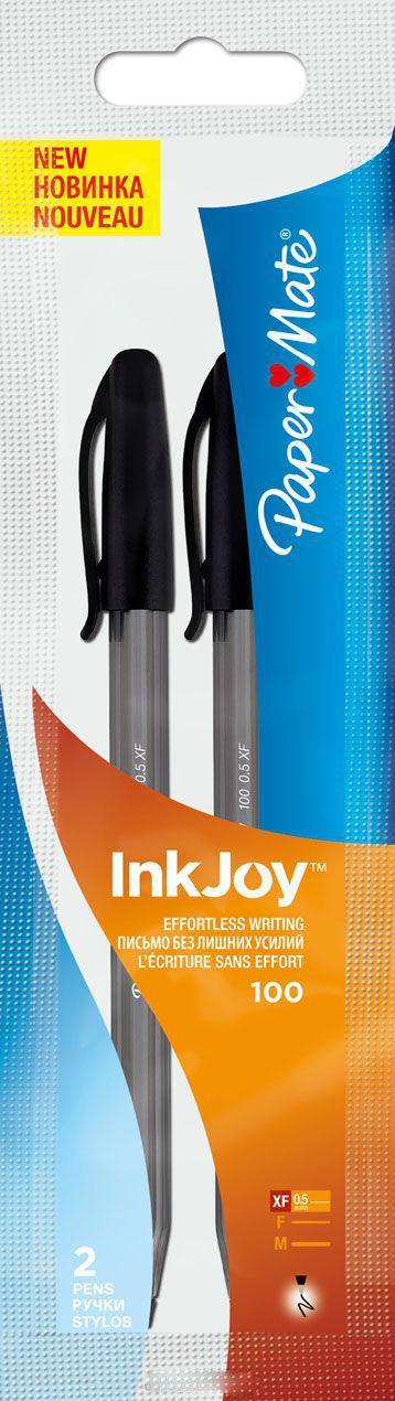 Ручка шариковая INKJOY 100, с колпачком, черная, 0,5 мм, 2 шт.PM-S0957230 Ручка шариковая INKJOY 100, с колпачком, черная, 0,5 мм, 2 шт.PM-S0957230Особенности: набор из 2 ручек