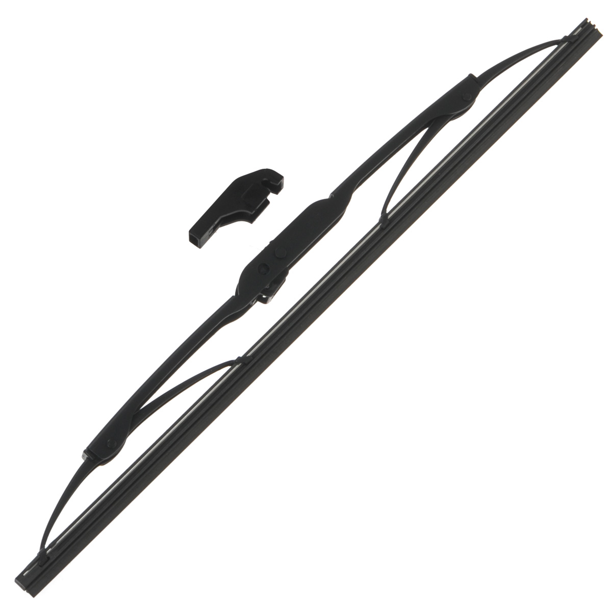 Щетка стеклоочистителя Avantech Aerodynamic, каркасная, размер 14 (35 см), 1 штA-14 Щетка стеклоочистителя Avantech Aerodynamic, каркасная, размер 14 (35 см), 1 штA-14Каркасные щетки Avantech Aerodynamic вобрали в себя мировой опыт последних десятилетий, производства стеклоочистителей. Сочетание современных материалов и классического устройства дают возможность достигнуть максимальной эффективности очищения автомобильных стекол. Преимущества щеток трудно переоценить: Качество работы: Avantech Aerodynamic отличаются наличием плотного контакта с лобовым стеклом, что полностью исключает разводы, при условии движения автомобиля на любой, даже самой высокой скорости.Продолжительный срок эксплуатации: Обуславливается несколькими основными факторами: износоустойчивый металлический корпус (покрыт специальными антикоррозийными составами) и долговечные резинки (производятся из каучука, с нанесением графитового покрытия), Всё это гарантирует бесперебойную работу на протяжении 2-3 сезонов.Конструкция щеток Avantech Aerodynamic обеспечивает отличную подвижность всех элементов каркаса, скрепленных между собой закручивающимися металлическими клепками. Аналогичная продукция многих производителей отличается забиванием клепок, что приводит к последующим проблемам в процессе эксплуатации (заедание, отсутствие плавности движения и так далее).