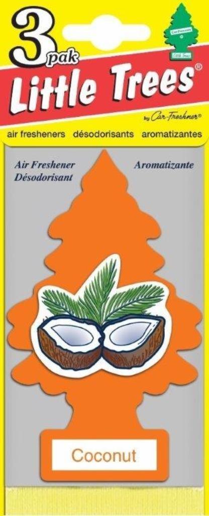Набор ароматизаторов Car-Freshner Елочка Кокос, 3 штU3S-32017 Набор ароматизаторов Car-Freshner Елочка Кокос, 3 штU3S-32017Оригинальный ароматизатор сделан из высококапилярного качественного картона - что позволяет долго сохранять аромат и насыщенность красок изображения. Уникален по эффективности действия, насыщенности и стойкости запахаПовесьте ароматизатор в любом удобном месте - в салоне автомобиля, дома или в офисе - и получайте удовольствие! Характеристики:Материал: 100% спрессованная целлюлоза, полимеры, не токсичные отдушки. Размер упаковки: 19 см х 7,5 см х 1 см. Артикул:U3S-32017.