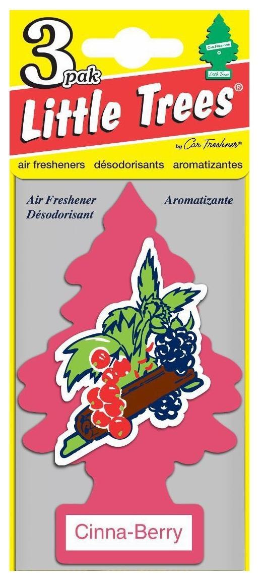 Набор ароматизаторов Car-Freshner Елочка Ягода-корица, 3 штU3S-32018 Набор ароматизаторов Car-Freshner Елочка Ягода-корица, 3 штU3S-32018Оригинальный ароматизатор сделан из высококапилярного качественного картона - что позволяет долго сохранять аромат и насыщенность красок изображения. Уникален по эффективности действия, насыщенности и стойкости запахаПовесьте ароматизатор в любом удобном месте - в салоне автомобиля, дома или в офисе - и получайте удовольствие! Характеристики:Материал: 100% спрессованная целлюлоза, полимеры, не токсичные отдушки. Размер упаковки: 19 см х 7,5 см х 1 см. Артикул:U3S-32018.