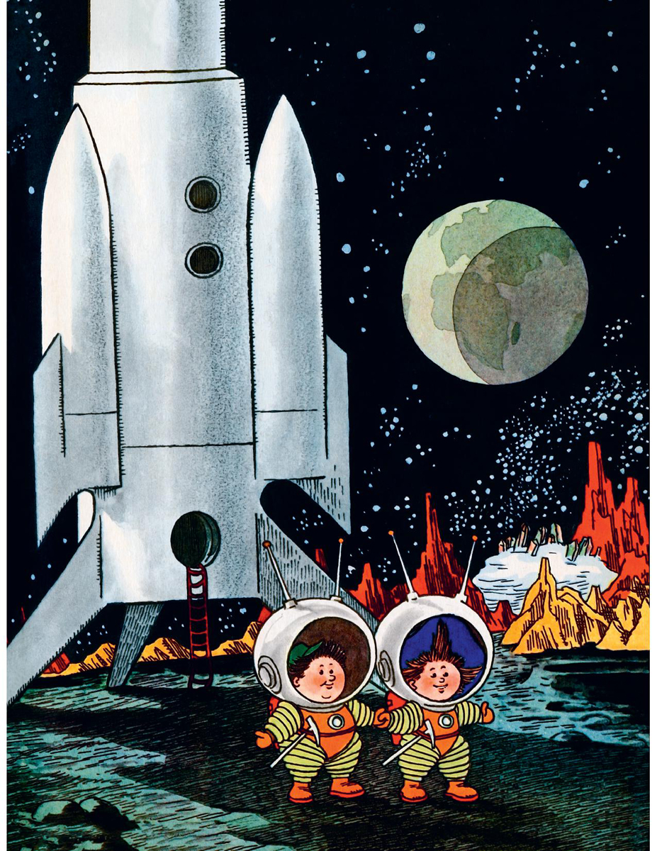 До земли еще далеко книга. Незнайка на Луне ракета. Незнайка на Луне космонавт. "Незнайка на Луне" (1964-1965).
