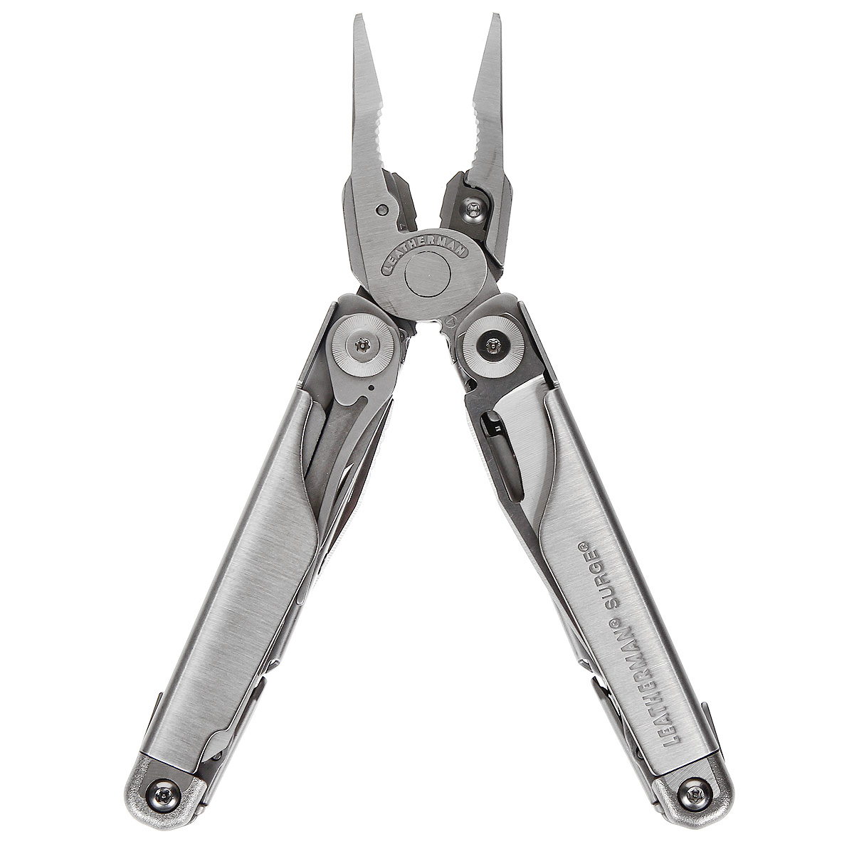 Мультитул Leatherman "Surge", с чехлом, цвет: стальной, 19 предметов