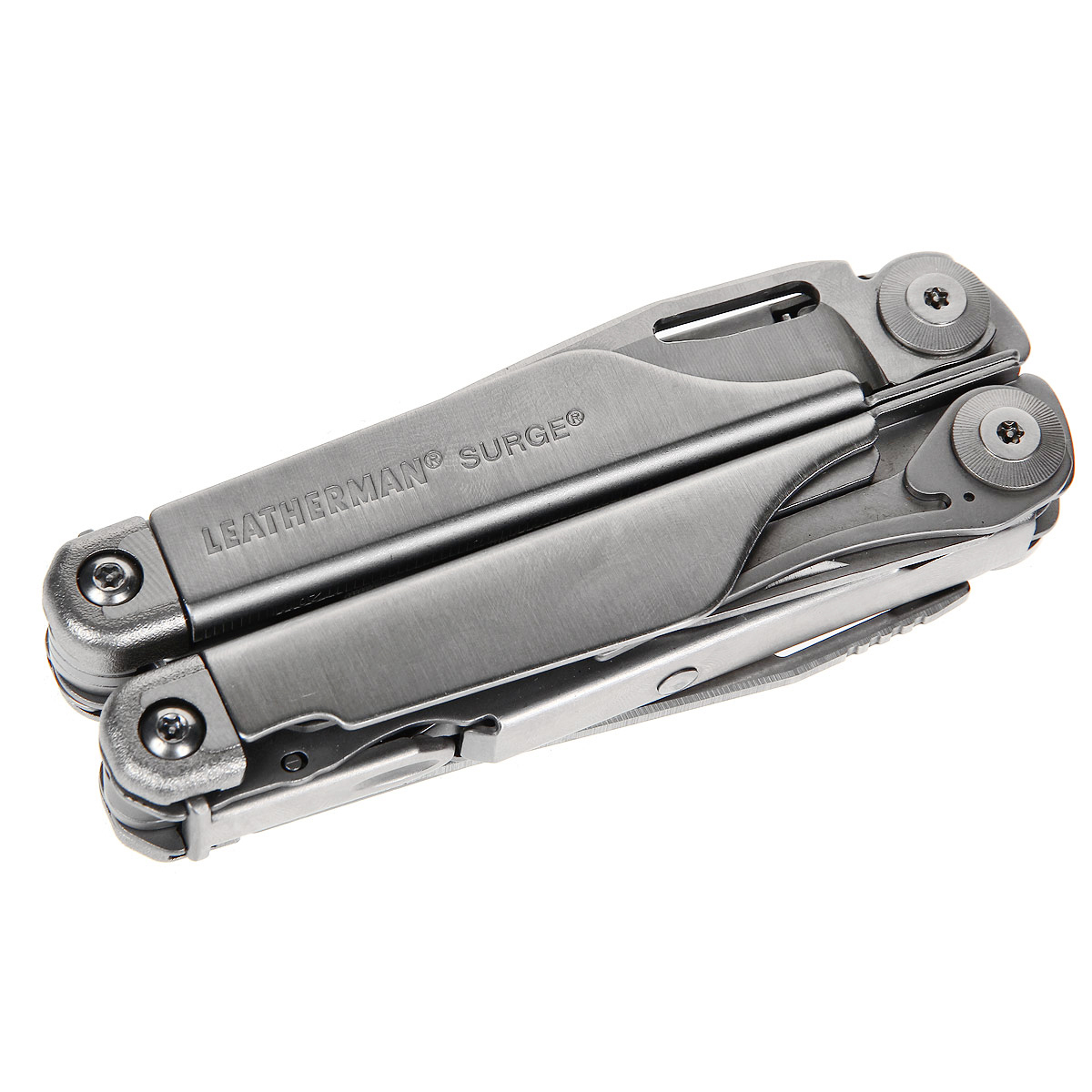 Мультитул Leatherman "Surge", с чехлом, цвет: стальной, 19 предметов