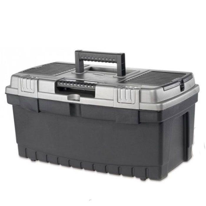 Ящик для инструментов Keter Pro, замок Quick Latch, 2217186821 Ящик для инструментов Keter Pro, замок Quick Latch, 2217186821Ящик для инструментов Keter предназначен для хранения и транспортировки инструментов. В нем можно разместить все необходимые для работы предметы, тем самым создав свой индивидуальный набор инструментов и аксессуаров. В нутри расположен съемный лоток. На крышке ящика расположены 2 органайзера для размещения различных мелочей. Высокая вместительность. Новая система замков Quick Latch, обеспечивающая бысрый доступ к содержимому. Характеристики: Материал: полипропилен. Размеры ящика: 56 см х 31 см х 28,5 см. Размеры лотка:55 см х 27 см х 5 см. Размеры органайзера:2 по 18,5 см х 7,5 см х 4,5 см. Глубина ящика:19 см. Размеры упаковки:56 см х 31 см х 28,5 см.УВАЖАЕМЫЕ КЛИЕНТЫ!Обращаем ваше внимание на допустимые незначительные изменения в дизайне товара - некоторые детали могут отличаться по форме (цвету) от товара, изображенного на фотографии.