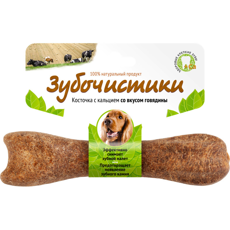 Лакомство Зубочистики для собак средних пород, с говядиной54944 Лакомство Зубочистики для собак средних пород, с говядиной54944Лакомство Зубочистики - богатая кальцием жевательная косточка, которая не только эффективно удаляет зубной налет и чистит зубы, но и является любимым угощением у собак. Идеально для поддержания крепких, здоровых зубов.Состав: сыромятная говяжья кожа, овощной крахмал, соевый лецитин, кальций, экстракт мяса говядины, сорбат калия.Гарантированные показатели: белок 51%, жир 6,7%, влага 14%, клетчатка 0,7%, зола 3,6%.Товар сертифицирован.