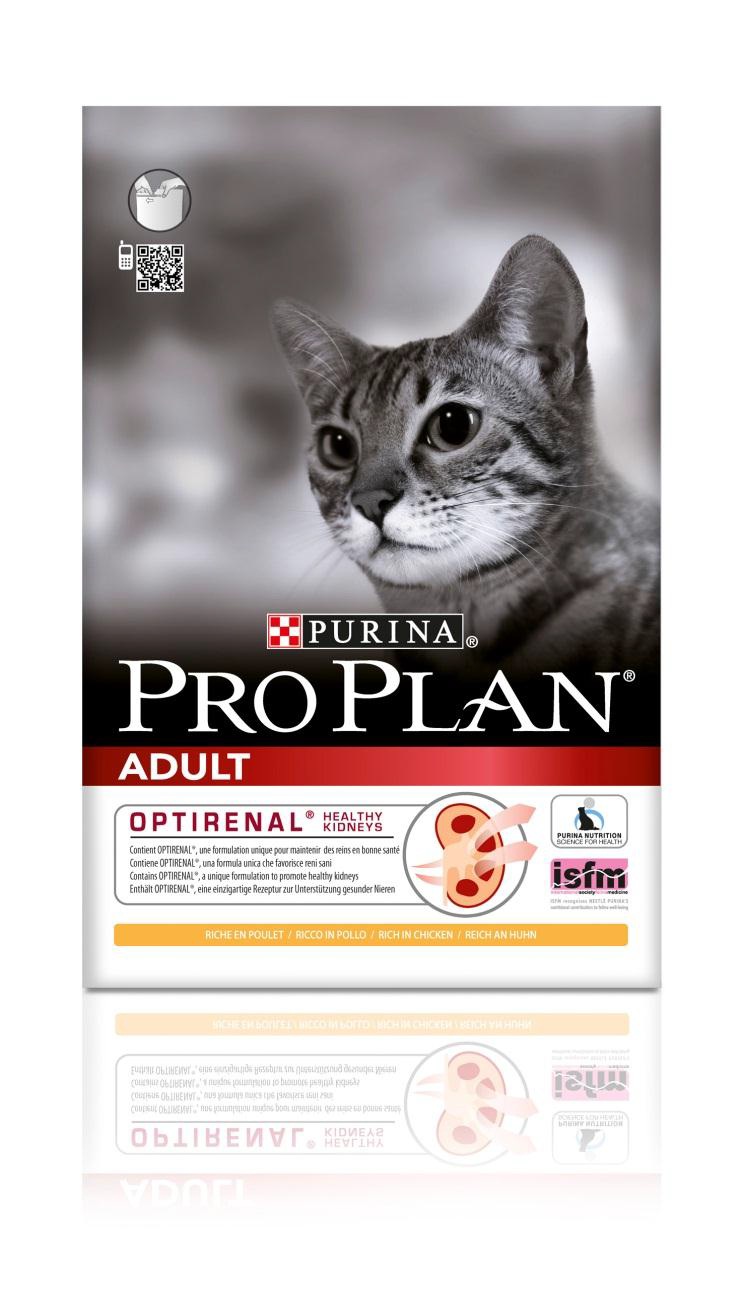 Корм сухой Pro Plan Adult для взрослых кошек, с курицей, 10 кг12171887 Корм сухой Pro Plan Adult для взрослых кошек, с курицей, 10 кг12171887Сухой корм Pro Plan Adult - это полноценный рацион для взрослых кошек. Он содержит особую разработанную с участием ученых комбинацию ингредиентов для поддержания здоровья вашего питомца в течение продолжительного времени. Особенности сухого корма: в состав корма входят все необходимые питательные вещества, включая витамины А, С и Е, а также Омега-3 и Омега-6 жирные кислоты, и натуральный пребиотик,содержит уникальную формулу для поддержания здоровья почек,помогает сохранить здоровые суставы и прекрасную подвижность,делает шерсть шелковистой и блестящей,помогает защитить зубы от образования налета и зубного камня,поддерживает здоровье иммунной системы вашего питомца.Состав: курица (21%), рис, кукурузный глютен, сухой белок птицы, кукуруза, пшеница, животный жир, яичный порошок, сухой корень цикория (2%), пшеничный глютен, минеральные вещества, концентрат горохового белка, вкусоароматическая кормовая добавка, дрожжи, натуральный пребиотик. Анализ: белок: 36%, жир: 16%, сырая зола: 7%, сырая клетчатка: 1%.Добавки на кг: витамин А: 32 600; витамин D3: 1060; витамин Е: 720 мг/кг; железо: 60; йод: 1,9; медь: 11; марганец: 15; цинк: 140; селен: 0,12 мг/кг.Товар сертифицирован.