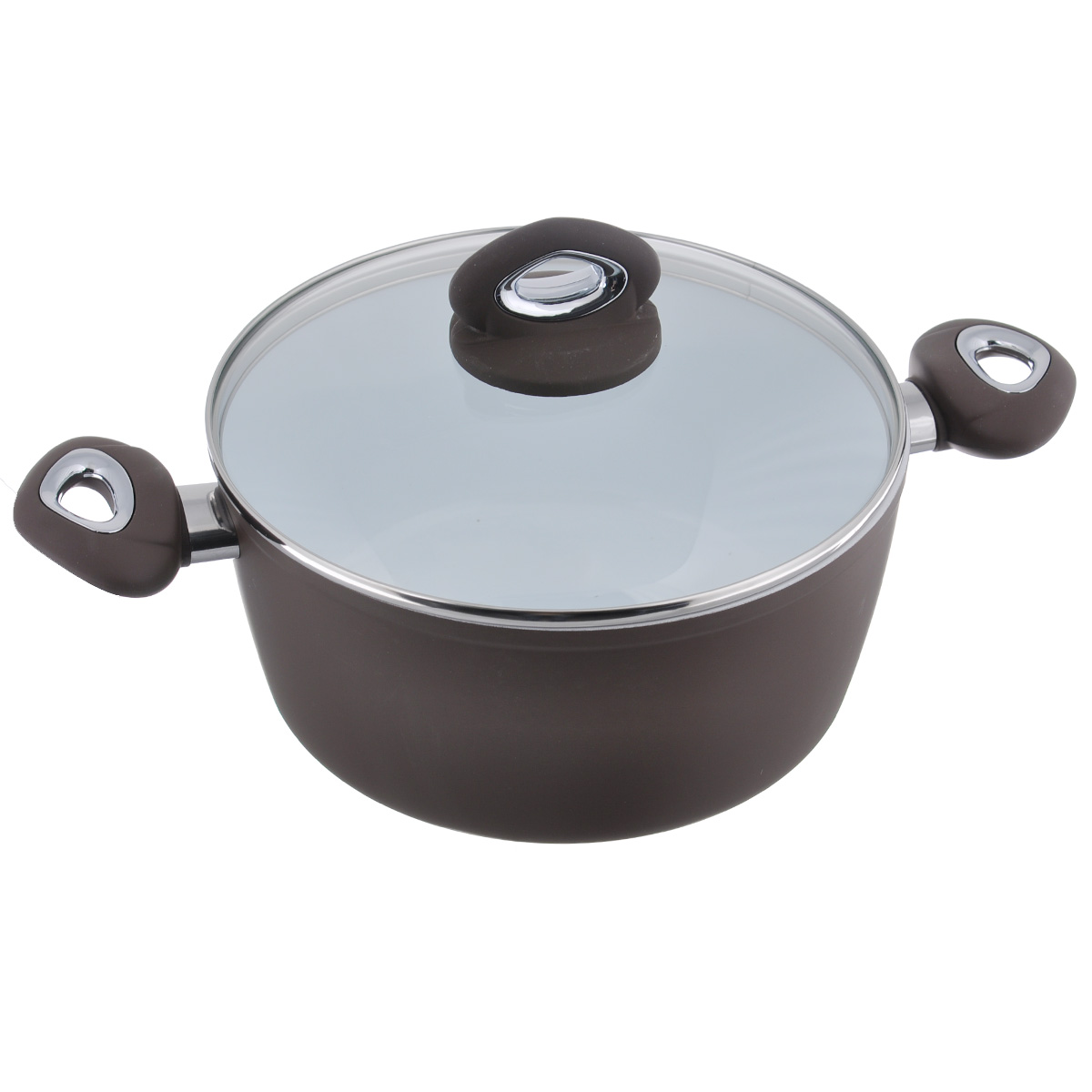 Кастрюля Bialetti с крышкой, с керамическим покрытием, цвет: коричневый, 4,6 лBL 202 B Кастрюля Bialetti с крышкой, с керамическим покрытием, цвет: коричневый, 4,6 лBL 202 BКастрюля Bialetti изготовлена из тяжело анодированного алюминия - металла прочнее стали, который обладает отличными антипригарными свойствами и высокой теплопроводностью. Вам потребуется меньше времени и меньший температурный режим для готовки, т.к. эко посуда нагревается быстрее и сильнее, чем традиционная. При производстве посуды Bialetti не используются опасные для окружающей среды компоненты (такие как PFOA), имеющие длительный период распада. Особо прочное керамическое покрытие Aeternum предотвращает пригорание пищи и обеспечивает ее легкое приготовление. Кроме того, покрытие обладает жиро- и водоотталкивающими свойствами, поэтому легко чистится. Удобные ручки выполнены из бакелита с прорезиненным покрытием. Крышка изготовлена из жаропрочного стекла. Внешние стенки покрыты жаропрочной эмалью коричневого цвета. Самым неожиданным станут впечатления от цвета посуды - пожарьте мясо или картошку на белоснежной керамической посуде хоть один раз, и вы больше не сможете есть продукты, приготовленные на традиционных черных и темно-серых поверхностях. Подходит для всех плит, включая индукционные. Можно мыть в посудомоечной машине. Высота стенки: 12 см. Ширина (с учетом ручек): 40 см. Толщина стенки: 3 мм. Толщина дна: 5 мм. Диаметр основания: 20 см.