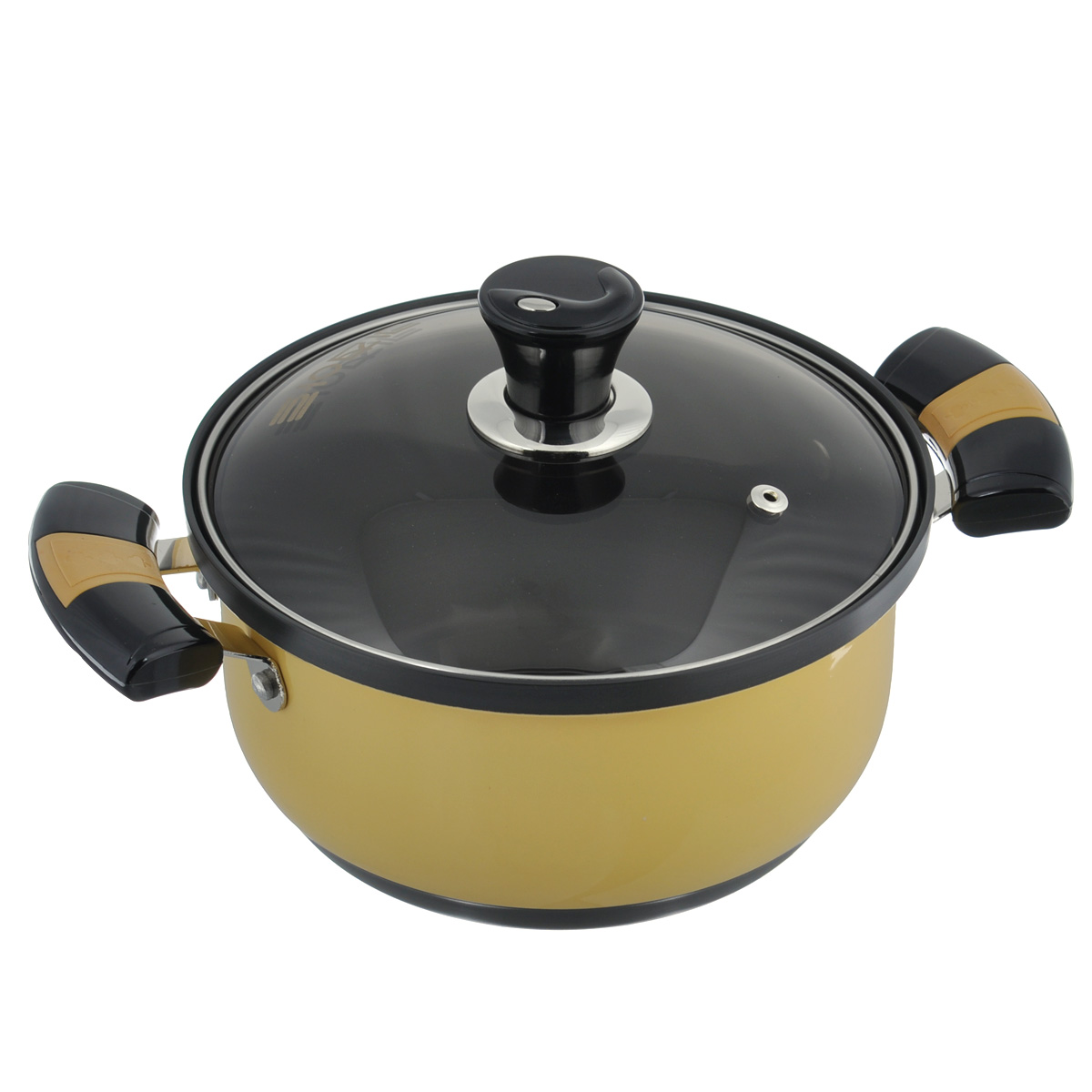 Кастрюля Kitchen-Art Lemon Nature с крышкой, с антипригарным покрытием, 2,3 лZH6002 Кастрюля Kitchen-Art Lemon Nature с крышкой, с антипригарным покрытием, 2,3 лZH6002Кастрюля Kitchen-Art Lemon Nature выполнена из легкого и прочного алюминия, который обладает высокой теплопроводностью. Внутри - особо прочное антипригарное покрытие, устойчивое к появлению царапин. Такое покрытие предотвращает пригорание пищи и обеспечивает ее легкое приготовление. Кроме того, покрытие обладает жиро- и водоотталкивающими свойствами, поэтому легко чистится. Снаружи корпус посуды покрыт перламутром желтого цвета, который делает кастрюлю яркой и красивой. Натуральные цвета и двухтоновая контрастная цветовая гамма сделают посуду настоящим украшением интерьера кухни. Удобные ручки, выполненные из пластика, не нагреваются при приготовлении пищи. Крышка выполнена из жаропрочного тонированного стекла. Подходит для всех типов плит, кроме индукционных. Можно мыть в посудомоечной машине. Высота стенки: 10,5 см. Ширина (с учетом ручек): 29 см. Толщина стенки: 2 мм. Толщина дна: 3 мм.