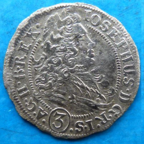Монета 3 крейцера. Силезия (Польша-Германия), 1706 год. Бреслау (Вроцлав). Император Иосиф I