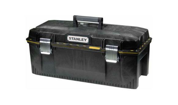Ящик для инструментов Stanley FatMax, влагозащитный, 231-94-749 Ящик для инструментов Stanley FatMax, влагозащитный, 231-94-749Ящик для инструмента профессиональный FatMax из структулена влагозащитный повышенной прочности и емкости предназначен для хранения и переноски инструментов.Водозащитное уплотнение по периметру ящика для исключительной защиты содержимого.Переносной лоток для транспортировки инструмента и мелких деталей, при этом в ящике остается место под крупный инструмент, поскольку длина лотка составляет всего 3/4 от длины ящика.Изготовлен из структулена для обеспечения жесткости и прочности.Большие металлические с защитой от коррозии замки с возможностью использования навесного замка (в комплект поставки не входит). V-образный паз в крышке ящика для удобства расположения детали при пилении.Прочная эргономичная ручка с мягкими вставками позволяет с легкостью переносить тяжелые вещи. Характеристики: Материал:структулен. Размеры ящика: 58,4 x 30,5 x 26,7 см. Глубина ящика: 19 см. Размеры лотка: 38 см х 25 см х 3 см. Размеры упаковки: 58,4 x 30,5 x 26,7 см.