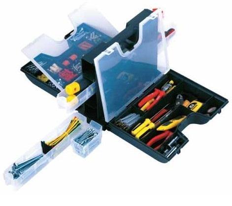 Органайзер профессиональный Stanley Tool Organiser System, двусторонний, 36,2 х 19,2 х 29 см1-92-050 Органайзер профессиональный Stanley Tool Organiser System, двусторонний, 36,2 х 19,2 х 29 см1-92-050Удобный компактный профессиональный органайзер Stanley 1-92-050 с большим количеством ячеек различного назначения. Органайзер Stanley 1-92-050 выполнен из прочного ударопрочного пластика. Крышки частей органайзера прозрачные. Обе половины органайзера можно открыть одновременно. Ручка органайзера также выполнена из прочного пластика и она достаточно большая для того, чтоб можно было нести органайзер рукой в перчатке.