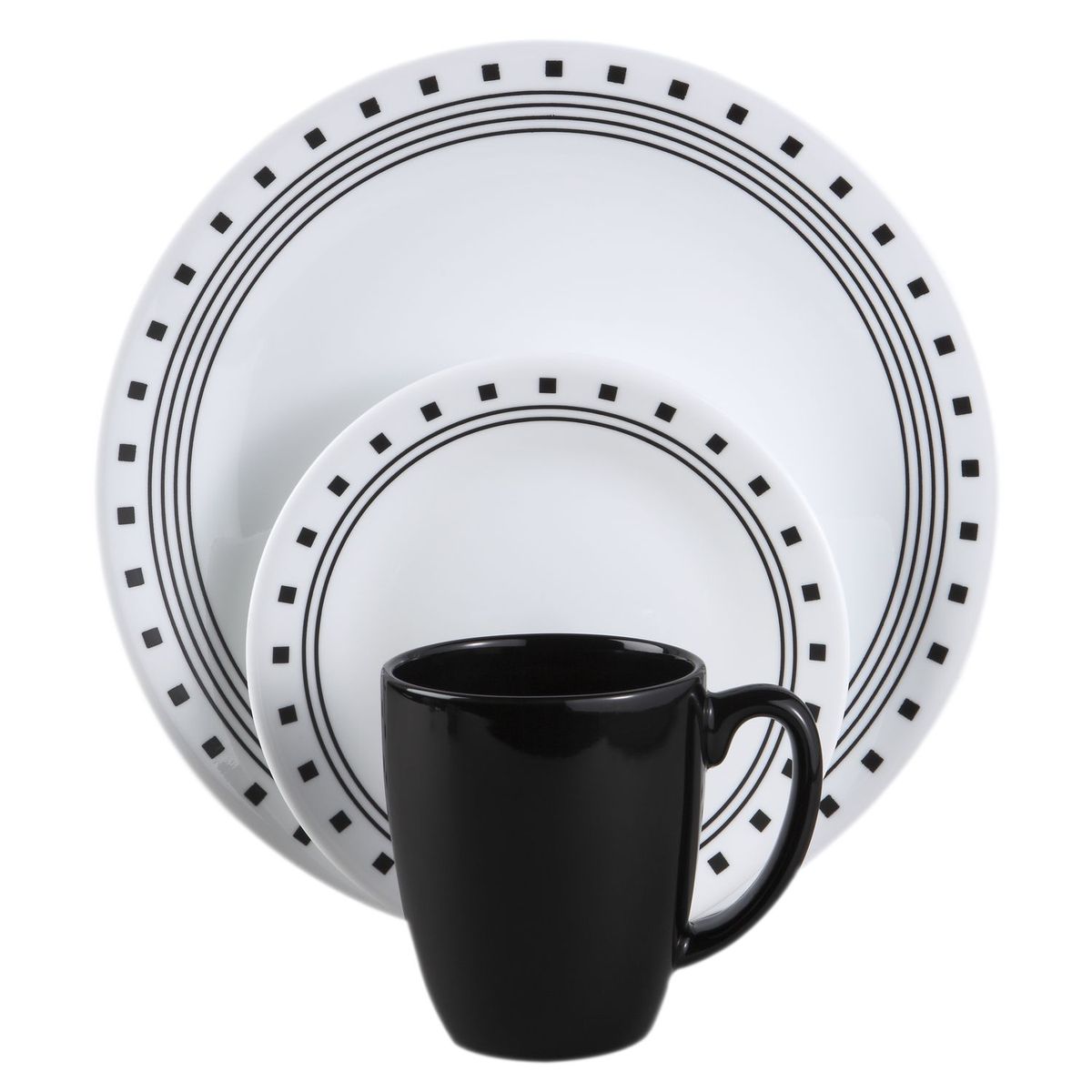 Набор посуды Corelle City Block, цвет: белый, 16 предметов. 1074208