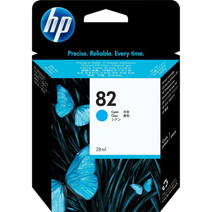 HP C4911A (82), Cyan струйный картриджC4911A HP C4911A (82), Cyan струйный картриджC4911AКартридж HP C4911A с чернилами для печати ярких цветных документов. Печатайте текстовые документы на уровне лазерных устройств и четкие изображения, устойчивые к выцветанию в течение многих десятилетий с картриджами HP.