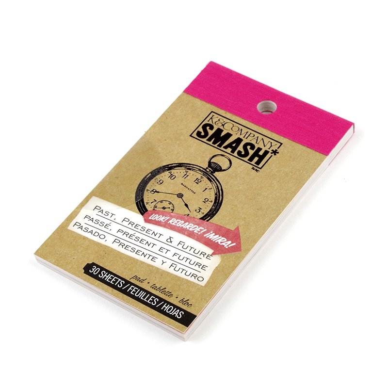 Блокнот для записей K&Company Smash Прошлое, настоящее, будущее, 30 листовKCO-30-671669 Блокнот для записей K&Company Smash Прошлое, настоящее, будущее, 30 листовKCO-30-671669Блокнот K&Company Smash Прошлое, настоящее, будущее изготовлен из бумаги и содержит 30 дизайнерских листов. Предназначен для записей. Изделие идеально подходит для оформления папки серии Smash, а также для скрапбукинга. Блокнот имеет небольшое отверстие для подвешивания.Количество листов: 30 шт.Размер блокнота: 12 х 7 см.