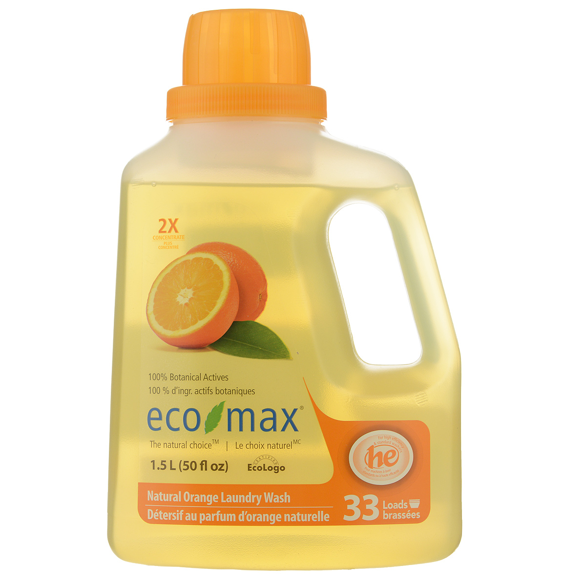 Жидкое средство для стирки Eco Max Апельсин, концентрированное, 1,5 лEmax-C130 Жидкое средство для стирки Eco Max Апельсин, концентрированное, 1,5 лEmax-C130Жидкое средство для стирки Eco Max Апельсин - полностью натуральное, на растительной основе средство для стирки с освежающим апельсиновым ароматом. Благодаря низкому пенообразованию и отсутствию осадка безопасно для использования в стиральной машине. Нетоксично, без осадка, безопасно для детской одежды. В этом средстве используются активные чистящие вещества ингредиентов, полученных из биоразлагаемых и возобновляемых растительных источников. Экономично: одного флакона хватает на 50 стирок. Подходит для ручной и машинной стирки, для всех типов ткани. Состав: вода, растительные алкилполигликозиды (из кокосового масла и кукурузного сиропа), пищевая лимонная кислота, пищевой цитрат натрия, пищевой загуститель на основе целлюлозы и пищевой сорбат калия в качестве консерванта, натуральное эфирное масло апельсина. Товар сертифицирован.