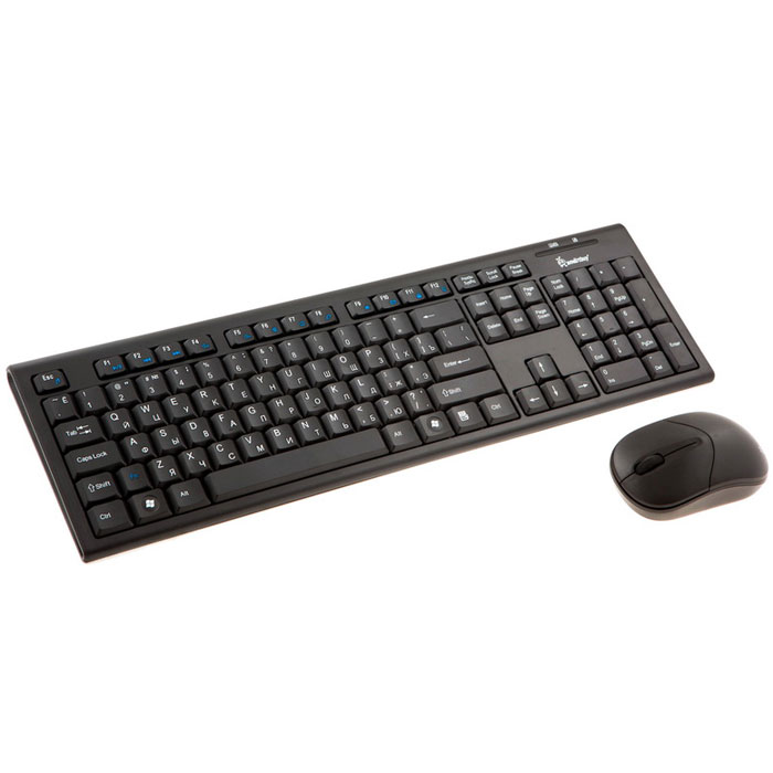 Smartbuy SBC-23335AG-K, Black клавиатура + мышьSBC-23335AG-K Smartbuy SBC-23335AG-K, Black клавиатура + мышьSBC-23335AG-KБеспроводный комплект SmartBuy SBC-23335AG-K обеспечит полную свободу действий и поможет навсегда забыть о вечно путающихся проводах. Радиоинтерфейс 2.4 ГГц гарантирует надежную работу на расстоянии до 10 метров. Клавиатура и мышь работают от одного приемника и оснащены энергосберегающей функцией, благодаря чему увеличивается срок службы батарей. Эргономичная мышь, имеющая симметричную форму корпуса, удобно ложится в ладонь и подходит для управления любой рукой. Для того чтобы быстро приступить к работе, достаточно подключить наноприемник в USB-порт компьютера, дополнительного ПО не требуется.