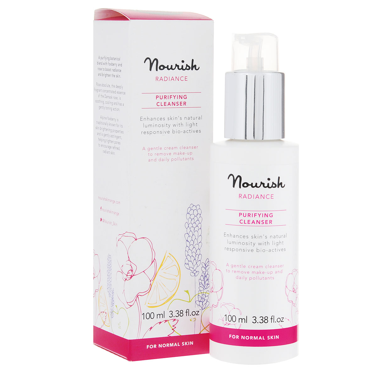 Nourish Молочко для лица Radiance Purifying Cleanser, очищающее, для нормальной и зрелой кожи, 100 млУТ000001005 Nourish Молочко для лица Radiance Purifying Cleanser, очищающее, для нормальной и зрелой кожи, 100 млУТ000001005Деликатное очищающее молочко Radiance Purifying Cleanser с маслом дамасской розы предназначено для снятия макияжа и очищения кожи от загрязнений.На 97% состоит из органических компонентов. - экстракт толокнянки обыкновенной - идеальное средство для осветления кожи; - масло цветков дамасской розы омолаживает клетки и способствует их регенерации, повышает упругость и эластичность кожи, нормализует работу сальных желез, устраняет шелушения и раздражения, придает коже красивый и ровный цвет; - масло семян подсолнечника однолетнего обладает увлажняющими, регенерирующими, пластифицирующими свойствами (то есть способностью делать кожу более эластичной). Витамин Е в его составе известен своими антивозрастными свойствами. Товар сертифицирован.