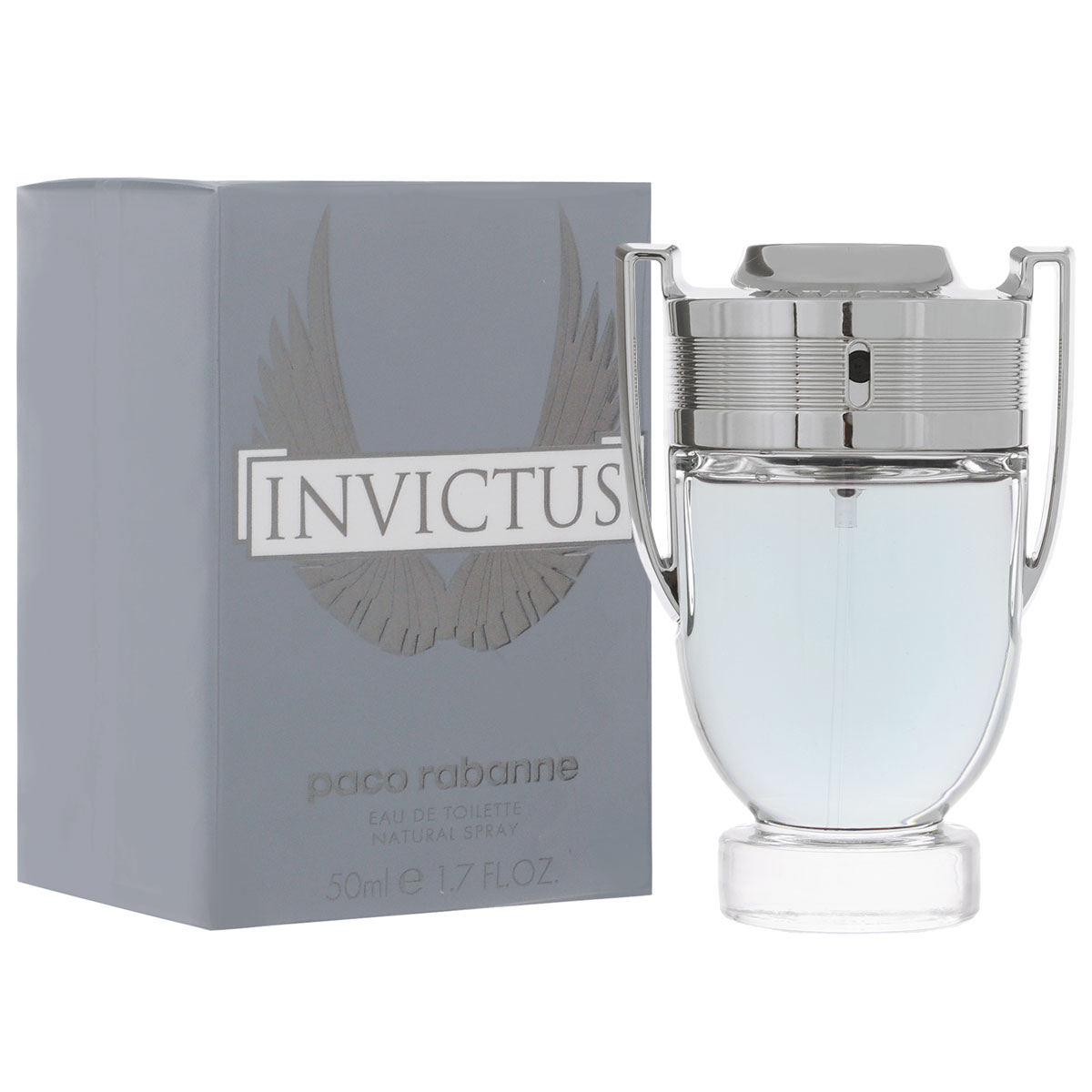 Paco Rabanne Туалетная вода Invictus, мужская, 50 мл3349668513 Paco Rabanne Туалетная вода Invictus, мужская, 50 мл3349668513Аромат Invictus от Paco Rabanne — это встреча с новой мечтой о победе, с новым героем, чемпионом, спортсменом и новой парфюмерной историей чувственной свежести. Герой истории Invictus уже продемонстрировал свои спортивные достижения. Он победил, он сильнейший, испытание пройдено… Он берет новую высоту следующего мгновения, когда взрываются эмоции: ощущение всепоглощающего успеха, восторженные восклицания, которые служат опорой и одновременно обнажают душу. Не столько его сложение, сколько триумф делает его желанным. Его победа не только окрыляет, это — настоящий афродизиак. Композиция чувственной свежести контрастирует с традиционными подходами, принятыми в мужской парфюмерии. Не летняя вода, не классический одеколон, Invictus представляет собой в высшей степени текстурный аромат с насыщенным и глубоким звучанием. Экстатическая, вибрирующая свежесть достигается за счет морского аккорда, кожуры грейпфрута и лаврового листа. Притягательность создается благодаря мужественному характеру и животному магнетизму древесно-амбрового аккорда. Гваяковое дерево, амбра и пачули создают благородный шлейф. Верхняя нота: Цедра грейпфрута, морской аккорд.Средняя нота: листья лавра.Шлейф: Гваяковое дерево, амбра и пачули.Морской аккорд - целеустремлённость и яркие эмоции.