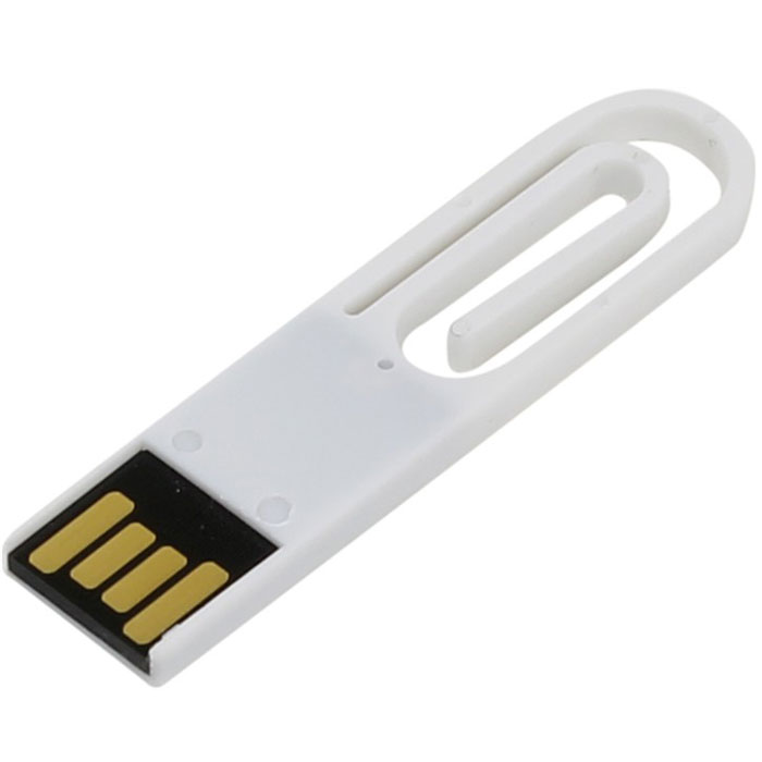 Iconik Скрепка 8GB, White USB-накопитель (под логотип)