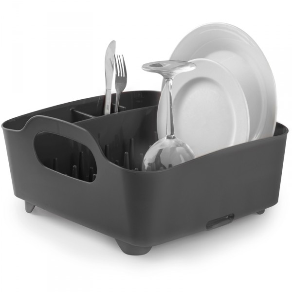 Сушилка для посуды Umbra Tub, цвет: серый, 34,5 х 37 х 18 см сушилка для посуды и столовых приборов umbra tub цвет мятный 9 1 х 38 1 х 35 6 см