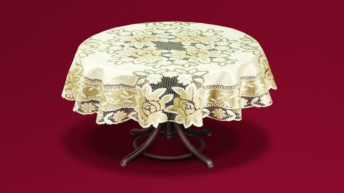 Скатерть Haft, цвет: кремовый, золотистый, диаметр 160 см. 54113-16054113-160 Скатерть Haft, цвет: кремовый, золотистый, диаметр 160 см. 54113-16054113-160Великолепная круглая скатерть Haft, выполненная из полиэстера, органично впишется в интерьер любого помещения, а оригинальный дизайн удовлетворит даже самый изысканный вкус. Скатерть изготовлена из сетчатого материала с ажурным цветочным рисунком. Скатерть Haft создаст праздничное настроение и станет прекрасным дополнением интерьера гостиной, кухни или столовой.Диаметр скатерти: 160 см.