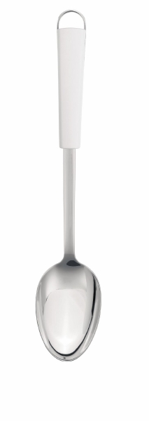 Ложка для овощей Brabantia Essential, цвет: белый. 400421400421 Ложка для овощей Brabantia Essential, цвет: белый. 400421400421Эта ложка удобно подходит для выкладывания овощей и картофеля фри. Идеально подходит для выкладывания гарниров и соуса. Ручка из прочного пластика с петелькой для подвешивания из нержавеющей стали. Подходит для мытья в посудомоечной машине. Имеется сочетающийся по стилю настенный держатель (рейлинг).