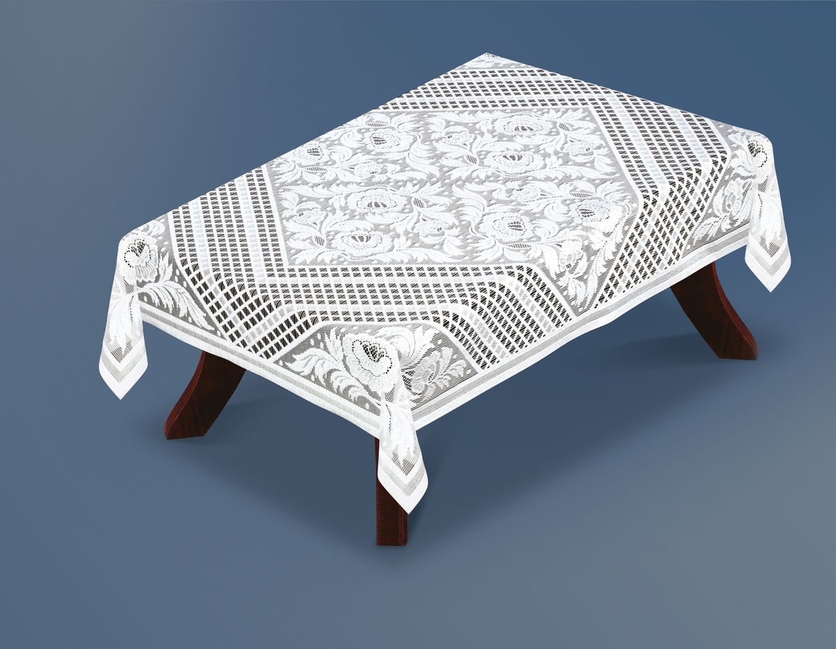 Скатерть Haft Silver Line, прямоугольная, цвет: белый, 120x 160 см. 221330/120221330/120 Скатерть Haft Silver Line, прямоугольная, цвет: белый, 120x 160 см. 221330/120221330/120Великолепная прямоугольная скатерть Haft Silver Line, выполненная из полиэстера, органично впишется в интерьер любого помещения, а оригинальный дизайн удовлетворит даже самый изысканный вкус. Скатерть изготовлена из сетчатого материала с ажурным цветочным рисунком.Скатерть Haft Silver Line создаст праздничное настроение и станет прекрасным дополнением интерьера гостиной, кухни или столовой.