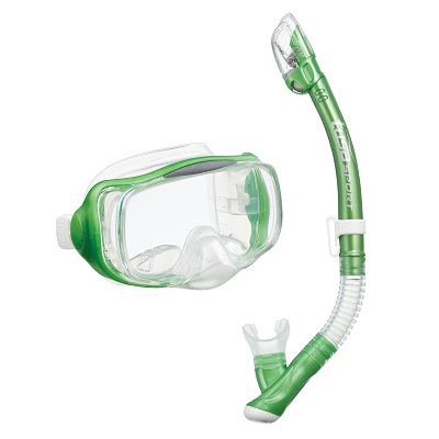 Комплект для плавания Tusa Sport (маска+трубка) UCR 3325 SG, цвет: зеленый