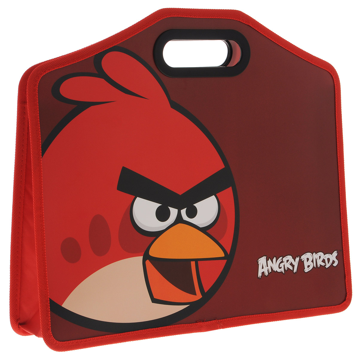 Папка-портфель Centrum Angry Birds, формат А484493 Папка-портфель Centrum Angry Birds, формат А484493Папка-портфель Angry Birds станет вашим верным помощником дома и в школе. Это удобный и функциональный инструмент, предназначенный для хранения и транспортировки бумаг формата А4, а также тетрадей и канцелярских принадлежностей.Папка изготовлена из износостойкого высококачественного пластика и состоит из одного вместительного отделения. Края папки обшиты полиэстером, а уголки закруглены для обеспечения дополнительной прочности и сохранности опрятного вида папки. Папка оснащена двумя удобными пластиковыми ручками и оформлена изображением героя знаменитой игры Angry Birds - красной птицы.Папка - это незаменимый атрибут для любого студента или школьника. Такая папка надежно сохранит ваши бумаги и сбережет их от повреждений, пыли и влаги, а любимые герои обязательно поднимут настроение!