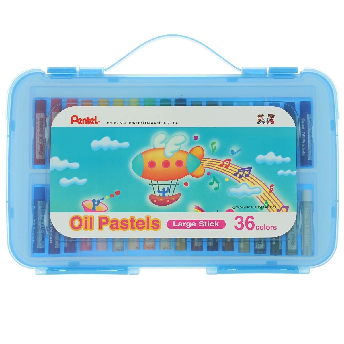 Пастель масляная Pentel Oil Pastels, в цветном боксе, 36 цветовGHTP36S Пастель масляная Pentel Oil Pastels, в цветном боксе, 36 цветовGHTP36SПастель масляная Pentel Oil Pastels изготовлена из натуральных компонентов и не содержит вредных примесей. Соответствует европейскому стандарту качества EN71, утвержденному для детских товаров. Пастелью можно рисовать в любой технике (в сочетании с цветными карандашами, красками). При работе пастелью лучше использовать шероховатые поверхности - специальные бумаги, картон, холст. Пастель отличают яркие долговечные цвета, стойкие к воздействию света. Легко наносится на поверхность, образуя как яркие насыщенные цвета, так и легкие полутона и тени. Для удобства использования краски имеют форму мелков с увеличенным диаметром. Набор упакован в пластиковый бокс. Длина мелка: 6 см. Количество цветов: 36.