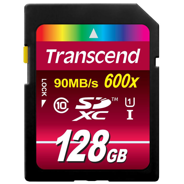 Transcend SDXC Class 10 UHS-I 600x 128GB карта памяти (TS128GSDXC10U1)