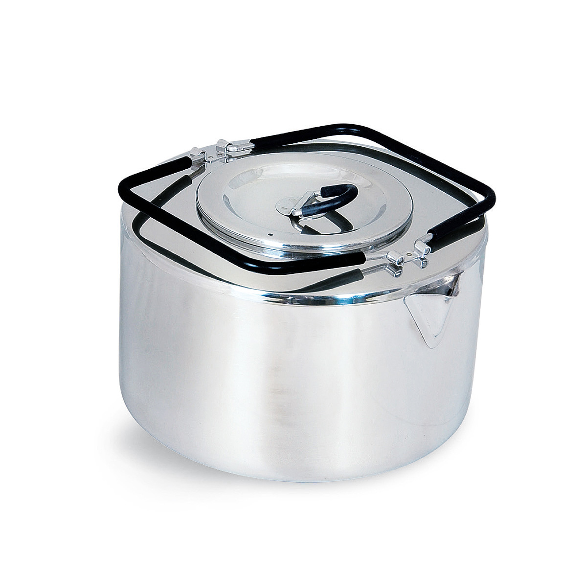 Чайник походный Tatonka Teapot, 2,5 л4011.000 Чайник походный Tatonka Teapot, 2,5 л4011.000Чайник Tatonka Teapot из нержавеющей стали с термоизолированными ручками и компактным дизайном. Замечательно подходит для использования дома и на выезде. В комплекте ситечко из нержавеющей стали.Преимущества и особенности:Высококачественная нержавеющая сталь.Складные термоизолированные ручки.Крышка со складной термоизолированной ручкой.Компактный дизайн.Ситечко из нержавеющей стали.Диаметр чайника: 18 см.Высота чайника: 10 см.