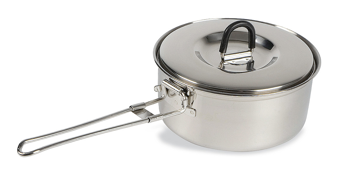 Кастрюля Tatonka Sherpa Pot, 0,6 л4111.000 Кастрюля Tatonka Sherpa Pot, 0,6 л4111.000Туристическая кастрюля Tatonka Sherpa Pot удобна в эксплуатации и подойдет для приготовлении пищи в походах или прогулках выходного дня, на рыбалке и охоте. Выполнена из нержавеющей стали. Ручка складывается поверх крышки и защелкивается на затвор. Диаметр кастрюли: 13 см.Высота стенки кастрюли: 5,5 см.