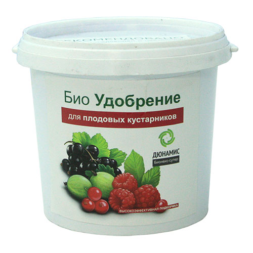 Био-удобрение Дюнамис для плодовых кустарников, 1 л0415-с Био-удобрение Дюнамис для плодовых кустарников, 1 л0415-сБио-удобрение Дюнамис для плодовых кустарников способствует увеличению урожайности до 37% и улучшению качества и вкуса ягод. Благодаря такому удобрению, у кустарников повышается сопротивляемость к заболеваниям, также это эффективная помощь при дефиците питания и влаги. Варианты применения:- в лунку при посадке;- в качестве корневой подкормки.После внесения удобрения - полив.Состав: ферментированный навоз КРС, помет, биокатализатор.Объем: 1 л.Товар сертифицирован.