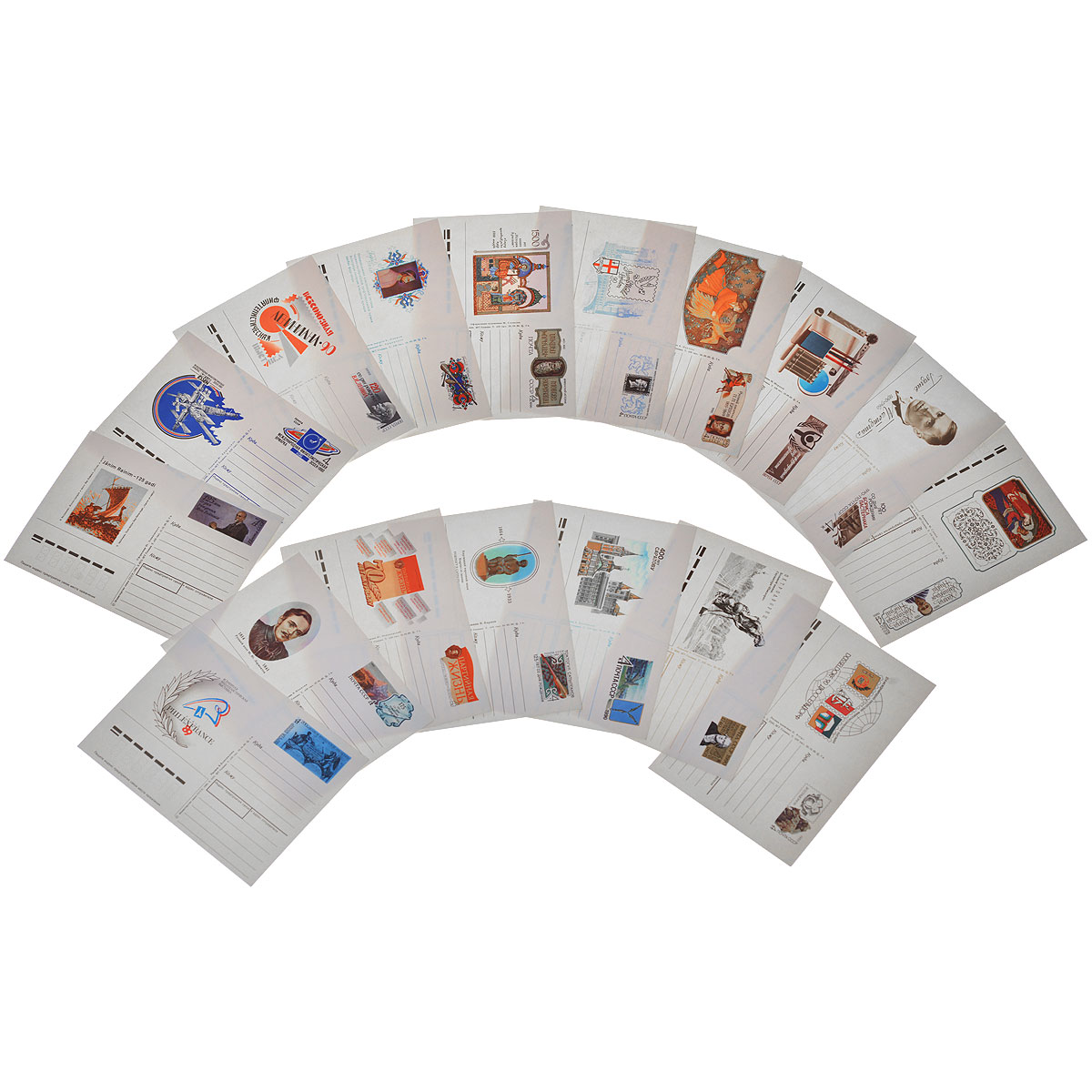 Годовой комплект из 17 почтовых карточек. СССР, 1989 год