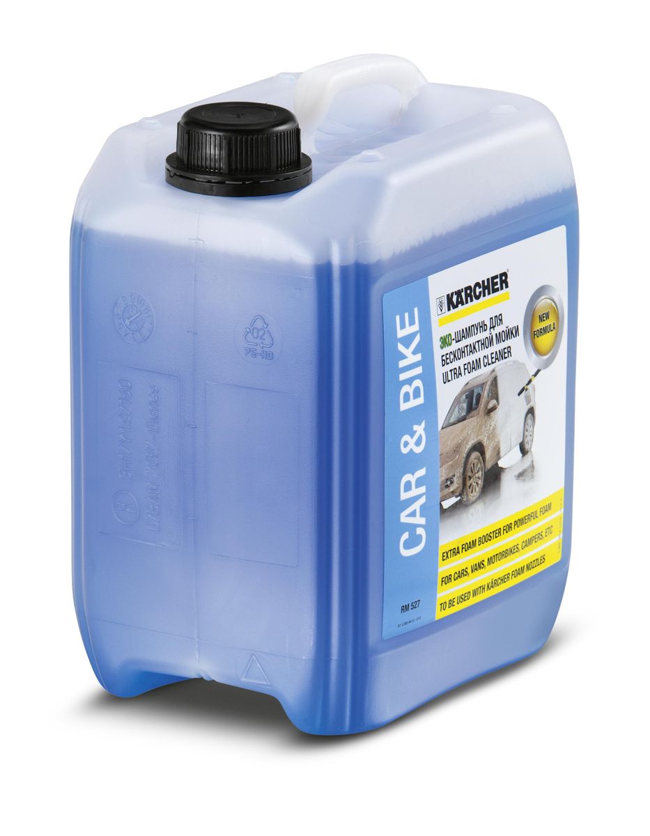 Эко-шампунь Karcher Ultra Foam Cleaner для бесконтактной мойки, 5 л 6.295-603.06.295-603.0 Эко-шампунь Karcher Ultra Foam Cleaner для бесконтактной мойки, 5 л 6.295-603.06.295-603.0Эко-шампунь Karcher Ultra Foam Cleaner - особо интенсивно пенящееся, активно очищающее моющее средство. Предназначен для использования только с пенной насадкой. Может применяться для очистки автомобилей, мотоциклов, трейлеров, лодок и прочих транспортных средств. Без труда устраняет такие типы загрязнений, как уличная грязь, пыль, остатки листьев или биологические отложения. Высыхание средства на очищаемой поверхности не допускается!Объем шампуня: 5 л.