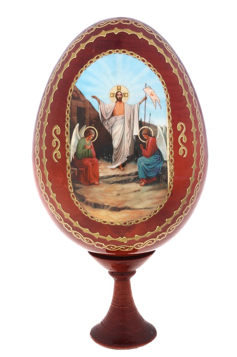 Яйцо декоративное Sima-land Воскресенье Христово, на подставке, высота 15 см717161 Яйцо декоративное Sima-land Воскресенье Христово, на подставке, высота 15 см717161Декоративное яйцо Sima-land Воскресенье Христово изготовлено из дерева с лаковым покрытием. Яйцо оформлено изображением иконы Воскресенье Христово и золотыми узорами. Изделие располагается на деревянной подставке. Декоративное яйцо Sima-land Воскресенье Христово принесет в ваш дом ощущение торжества, душевного уюта и станет идеальным подарком на Пасху. Диаметр яйца: 7,5 см. Высота яйца: 10,5 см. Размер подставки: 3,2 см х 3,2 см х 4,5 см.