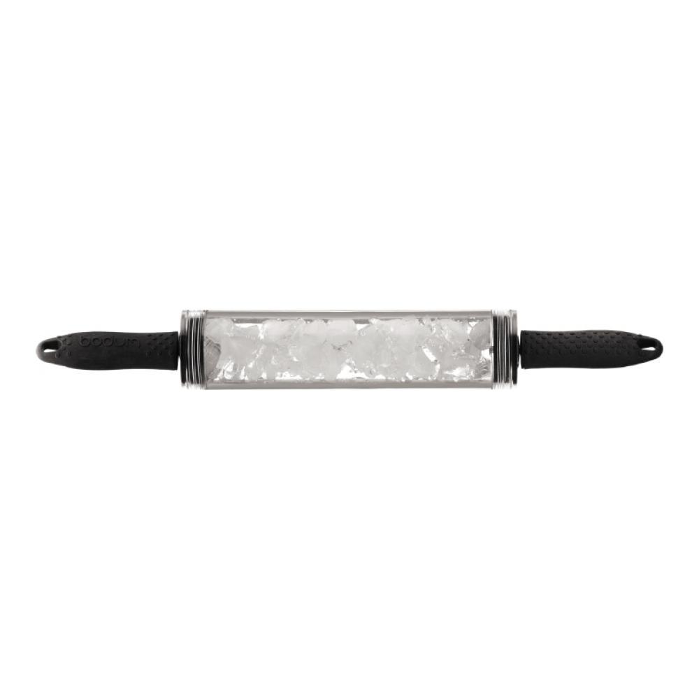Скалка Bodum Bistro, цвет: черный, длина 48 см11399-01B Скалка Bodum Bistro, цвет: черный, длина 48 см11399-01BОригинальная скалка Bodum Bistro выполнена из нержавеющей стали. Полый корпус изделия изготовлен из прозрачного пластика, который может заполняться льдом: охлажденное тесто во время раскатывания не будет прилипать к поверхности. Силиконовые ручки изделия оснащены рельефной поверхностью для более комфортного хвата.Скалка Bodum Bistro непременноукрасит вашу коллекцию кухонных аксессуаров!Длина скалки: 48 см. Диаметр скалки: 6 см.