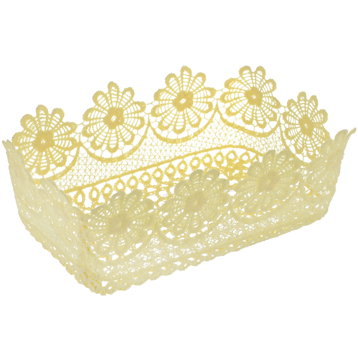 Корзина декоративная Home Queen Прямоугольная. Ромашки, цвет: кремовый, 21 х 13 х 8 см64339_1 Корзина декоративная Home Queen Прямоугольная. Ромашки, цвет: кремовый, 21 х 13 х 8 см64339_1Декоративная корзина Home Queen Прямоугольная. Ромашки, выполненная из полиэстера, предназначена для хранения различных мелочей и аксессуаров. Изделие имеет красивую перфорацию по всей поверхности и ажурные края.Такая корзина станет оригинальным и необычным подарком или украшением интерьера. Размер корзины: 21 х 13 х 8 см.Размер дна: 18 х 10,5 см.
