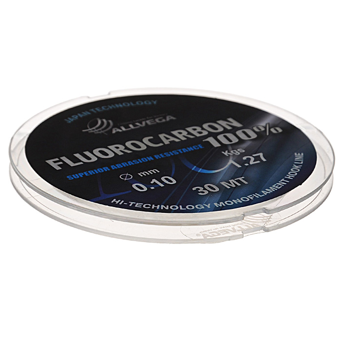 Леска Allvega FX Fluorocarbon 100%, цвет: прозрачный, 30 м, 0,1 мм, 1,27 кг