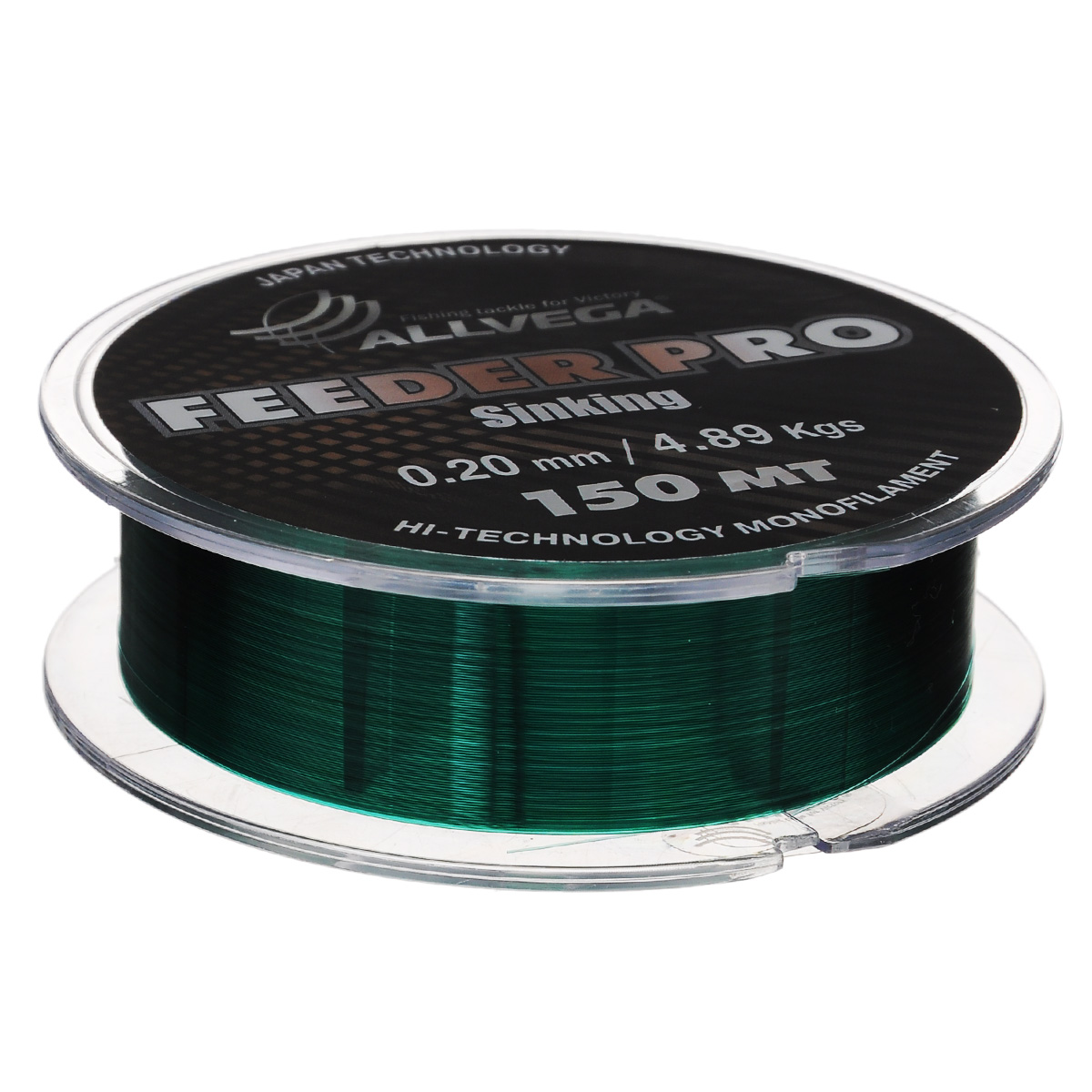 Леска Allvega Feeder Pro Sinking, цвет: темно-зеленый, 150 м, 0,2 мм, 4,89 кг