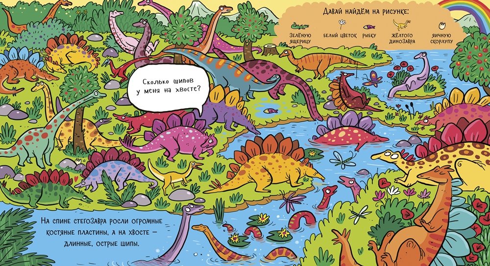 Динозаврик ищет маму. Найди этого динозавра. Найди 5 отличий динозавров. Детские книги про динозавров. Виммельбух.