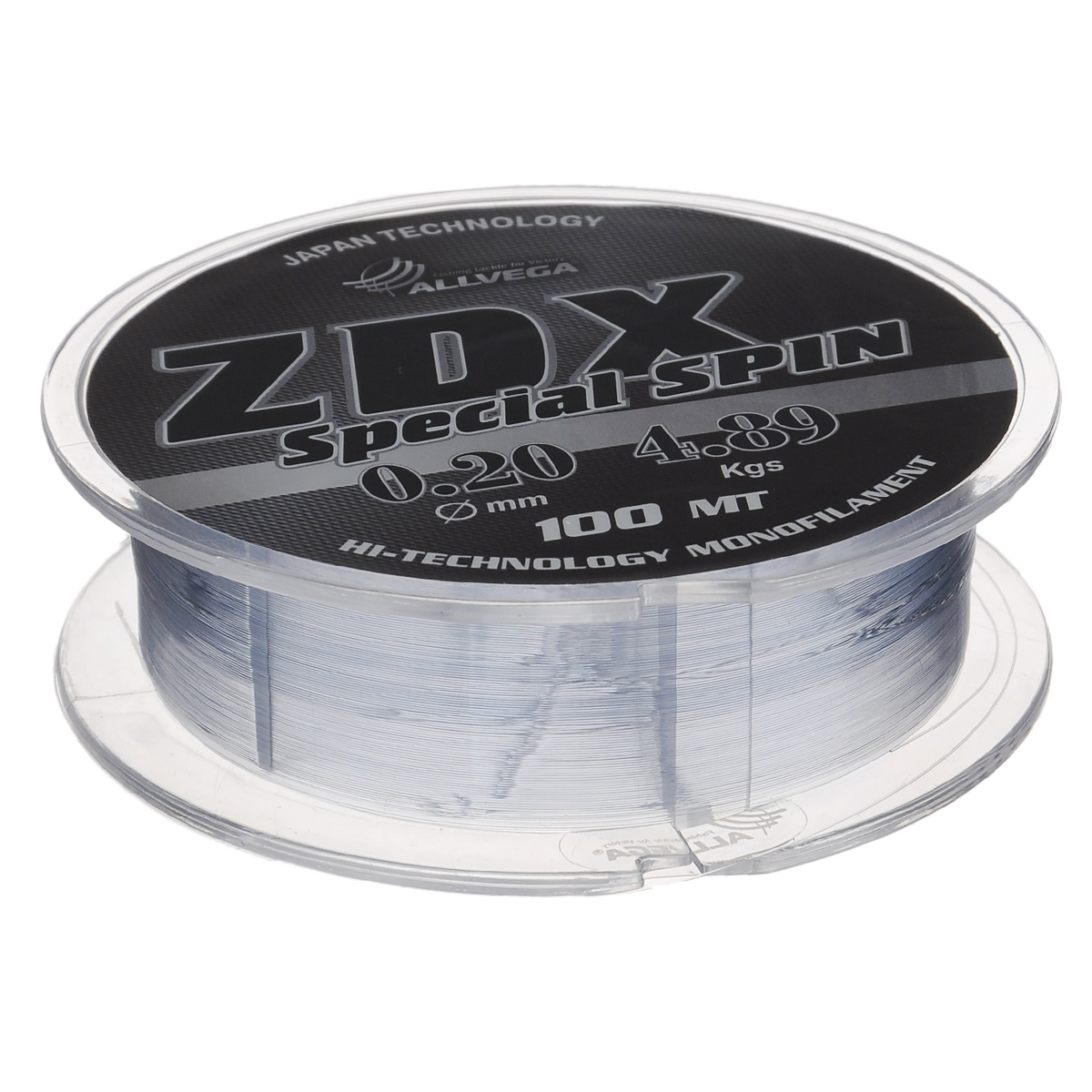 Леска Allvega ZDX, цвет: светло-серый, 100 м, 0,2 мм, 4,89 кг