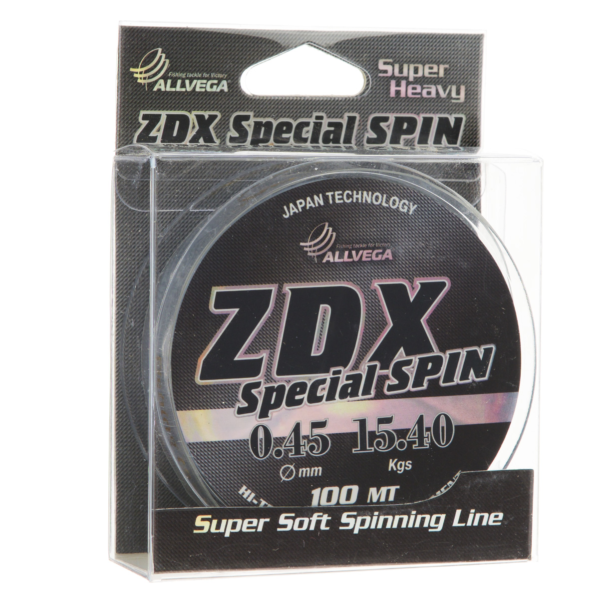 Леска Allvega ZDX Special Spin, цвет: светло-серый, 100 м, 0,45 мм, 15,4 кг