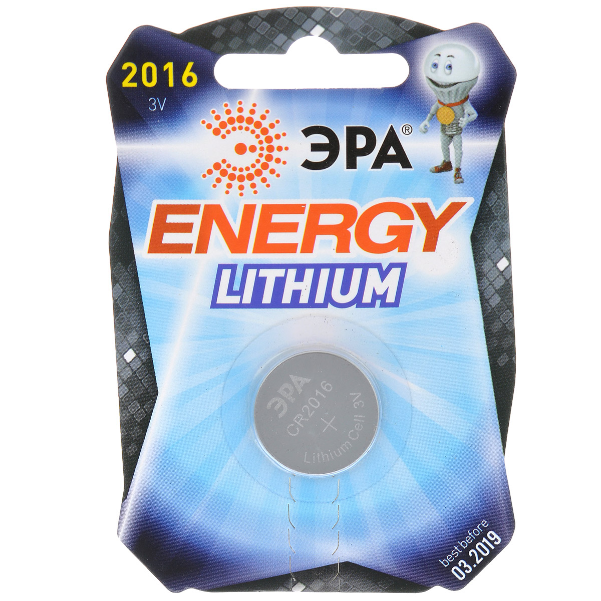 Батарейка литиевая ЭРА Energy, тип CR2016 (1BL), 3В5055398601051 Батарейка литиевая ЭРА Energy, тип CR2016 (1BL), 3В5055398601051Литиевые батарейки ЭРА Energy оптимально подходят для повседневного питания множества современных бытовых приборов: электронных игрушек, фонарей, беспроводной компьютерной периферии и многого другого. Батарейки созданы для устройств с высоким потреблением энергии. Работают в 10 раз дольше, чем обычные солевые элементы питания. Диаметр батарейки: 1,9 см.Уважаемые клиенты!Обращаем ваше внимание на возможные изменения в дизайне упаковки. Качественные характеристики товара остаются неизменными. Поставка осуществляется в зависимости от наличия на складе.