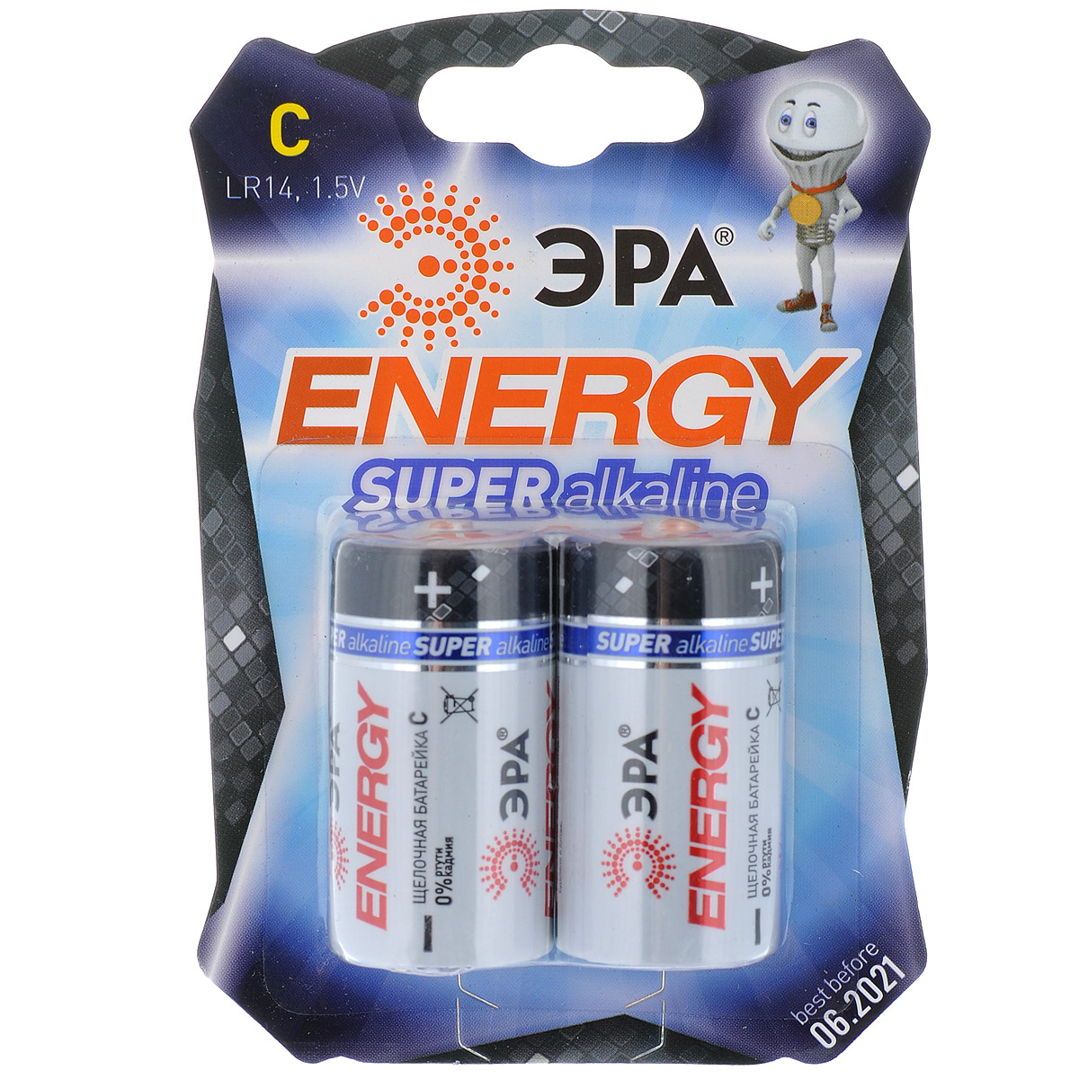 Батарейка алкалиновая ЭРА Energy, тип C (LR14), 1,5В, 2 шт5055398600993 Батарейка алкалиновая ЭРА Energy, тип C (LR14), 1,5В, 2 шт5055398600993Щелочные (алкалиновые) батарейки ЭРА Energy оптимально подходят для повседневного питания множества современных бытовых приборов: электронных игрушек, фонарей, беспроводной компьютерной периферии и многого другого. Батарейки созданы для устройств со средним и высоким потреблением энергии. Работают в 10 раз дольше, чем обычные солевые элементы питания. В комплекте - 2 батарейки.Размер батарейки: 2,5 см х 4,6 см.