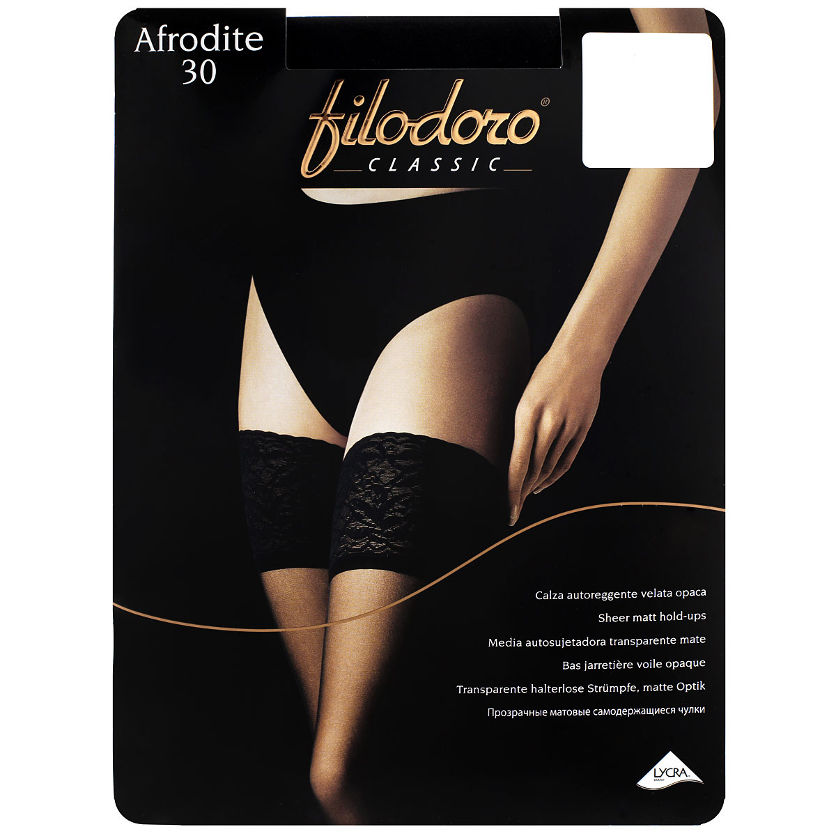 Чулки Filodoro Classic Afrodite 30, цвет: Nero (черный). SSP-002199. Размер 2 (S)