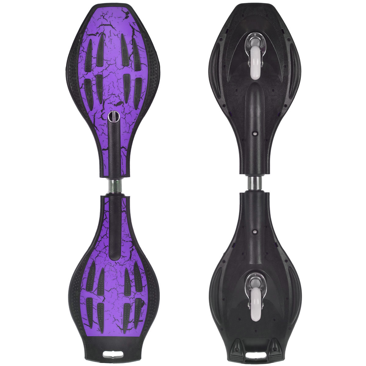 Скейтборд Dragon Board, двухколесный, цвет: черный, фиолетовый