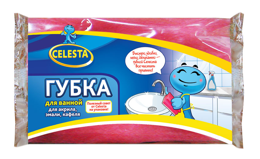 Губка для мытья ванной Celesta, цвет: розовый4499 Губка для мытья ванной Celesta, цвет: розовый4499Губка для ванной Celesta, изготовленная из поролона и фибры, бережно и чисто поможет помыть ванну из акрила, эмали, кафеля. Жесткий слой легко справляется с сильными загрязнениями.