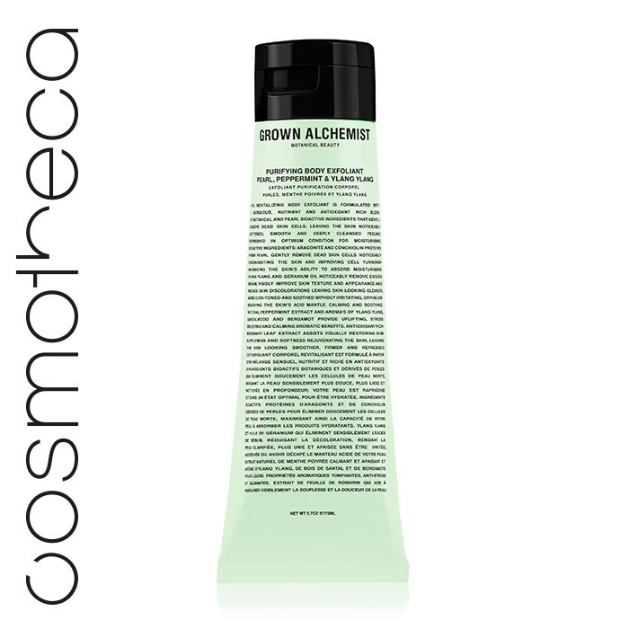 Grown Alchemist Эксфолиант для тела Жемчуг,мята и иланг иланг, 170 млGRA0042 Grown Alchemist Эксфолиант для тела Жемчуг,мята и иланг иланг, 170 млGRA0042Очень простой в применении продукт. Рекомендуется применять минимум раз в неделю для глубокого очищения кожи и удаления ороговевших клеток. Великолепное начало для всех уходовых процедур, в особенности для равномерного загара. Отличный эксфолиант поможет привести в порядок самые проблемные зоны – колени, локти и лодыжки.Удаляет ороговевшие клетки, улучшает текстуру кожи.Успокаивает и смягчает кожу.Восстанавливает упругость.